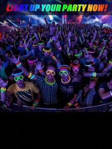 100pcs/Party Glow Sticks, White Wedding Glow Sticks, Party Decorations, Capable Of Emitting Light Continuously For 10 To 12 Hours In The Dark. They Can Be Used To Make DIY Bracelets, Necklaces, Etc. Suitable For Parties, Gatherings, Bars, Birthdays