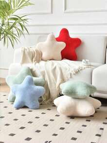 星形枕头，床和沙发的装饰垫，星形枕头，柔软仿兔毛宿舍垫，适合沙发、卧室和客厅的装饰枕头，适用于万圣节和圣诞节装饰。 - 藍色 - 查看 6