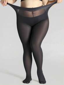 medias de talla transparentes - Negro - Ver 9