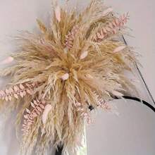 1pc 35inch Elegant Boho Wedding Arch Decor - Natural Pampas Grass Elegant Boho Wedding Arch Decor - Natural Pampas Grass - Autumn & Winter Seasonal Decor, Rattan Material, Versatile For Christmas, - Hanging Pampas Mirror Surround, Wall Decor, Event Backdrop, Salon Signage Home Decor Christmas Decorations Room Decor