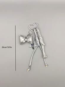 1pc Silver Star Charm, Keychain For Women - Silver - View 3