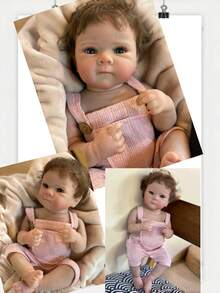 Bettie Doll head 1-4 18 Inch Handmade Realistic Berenguer Baby Doll, Rooted Hair, Washable, Lifelike Newborn Doll, Suitable For Children's Birthday Gift, Accurate Anatomical Structure - Multicolor - View 10