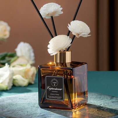 1 cái, Nước hoa xịt phòng 50ML kèm 5 que thơm, Thích hợp để khử mùi phòng tắm, Hương thơm phòng ngủ, Trang trí nhà cửa, Chai thủy tinh, Hình chữ nhật, Không lông vũ, Tinh dầu thơm lâu dài, Lý tưởng để khử mùi, Quà tặng ngày lễ tình nhân, Liệu pháp hương thơm, Máy khuếch tán, Hương thơm nhà cửa, Nước hoa xịt phòng