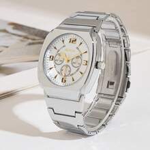 Reloj de cuarzo con esfera de panda de 3 ojos y correa ajustable con cuentas, adecuado para hombres y mujeres