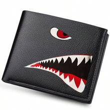 Men's Compact Wallet With Money Clip - Stylish Cartoon Design Multi-Card Holder & Coin Purse Black For Men Money Wallet Mini Wallet Purse Wallet Small Wallet Men Wallet Leather - Black - View 7