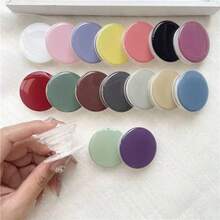 Support de téléphone portable extensible couleur unie, joli support transparent, pliable avec base transparente, accessoires de téléphone aux couleurs dopamine, compatible avec iPhone, Android, cadeau d'anniversaire, famille, amis. Support adhésif rotatif multifonctionnel. - Multicolore - Voir 5