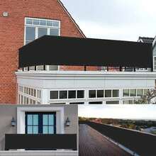 Opaque Privacy Fence, Waterproof Balcony Privacy Screen Cover - UV Protection, Suitable For Apartment Railings, Outdoor Patios, Platforms, Porches (Black) - màu đen - Xem 8