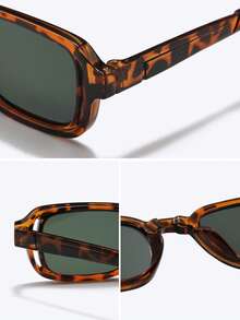 1 副时尚塑料方形小框眼镜，适合女性，适合海滩派对、露营、街头摄影、音乐节，是夏季海滩度假、户外活动、旅行、返校、大学风格和校园造型的理想配饰。 - 綠色 - 查看 8