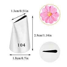 1 Pc Large Piping Tips Set - Grade Stainless Steel Big Piping Nozzles Kit For Pastry Cupcakes Cakes Decorating Supplies Baking Set - Silver - View 12
