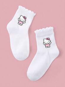 1 Pair/5 Pairs/10 Pairs Of Children's  Socks, Soft And Breathable Cartoon Socks, Unisex, Cute And Fashionable, Suitable For School, Holidays, Sports, Casual Wear, Fashionable And Cute Cartoon Socks, A Must-Have For Girls, Cute Cartoon Socks Full Of Fashion Elements, Pink Cartoon Cute Women's Socks, Family Floor Mat Socks, Comfortable And Fashionable