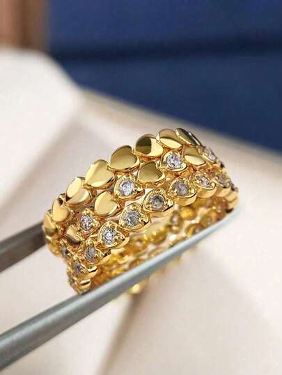 1pc Personalized Minimalist Elegant Glossy Honeycomb Ring, 925 Sterling Silver Material, Exquisite Jewelry Gift For Women