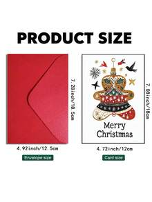 1pc High Quality Christmas Fun Greeting Card With Envelope, Christmas Cute Aesthetic Items, Perfect For Best Friends, Good Sisters, Good Brothers, Family, Envelope Humorous Birthday Greeting Card Celebration Card, Thank You Card, Congratulation Card, Blessing Card, Commemorative Card,