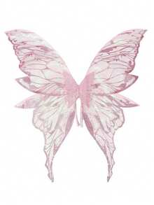 Large Size 4-Leaf Gilded Butterfly Wings/Wing Set, Shiny Transparent Fairy Wings Adult Costume, Angel Wings For Women, Halloween Costume - Multicolor - View 20