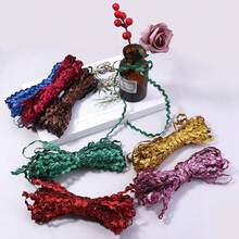 1 Rolle metallisches S-förmiges gewelltes strukturiertes Satinband, Polyester-Spitzenrand, geeignet für DIY-Kleidungszubehör, Nähen von Kleidungsrändern, Halsketten, Taschen, Hutmaterialien, Basteldekorationen, Matrosengürtel, Vorhänge, Patchwork, Hochzeit, Weihnachtsdekorationen - Verschiedenfarbig - View 3