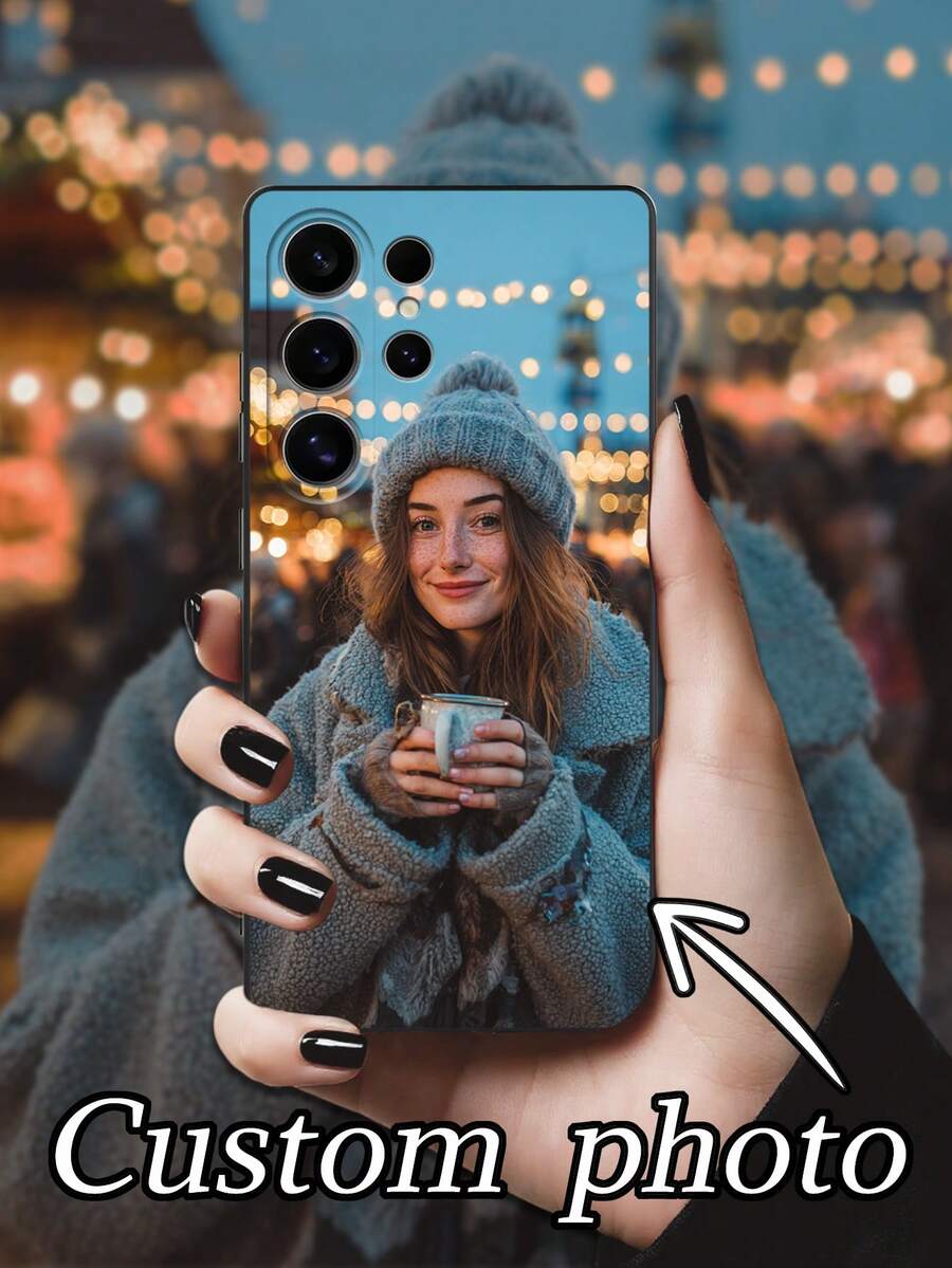 1pc Customized Photo Shockproof High-Definition Phone Case Protective Cover Compatible With Samsung S24/S24 Plus/S24 FE/S24 Ultra, S25/S25 Plus/S25 Ultra, 17 Pro Max/17 Air/16 Pro, Android Phone Cases, Phone Case,Cute Phone Cases ,Aesthetic