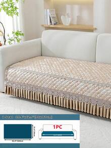 1pc Floral Pattern Luxurious European-Style Sofa Cover, Summer European Jacquard, Machine Washable, Pet-Friendly, Suitable For Armchair To 4-Seater Sofa - Living Room, Window-Front, Office Sofa Protector (Attention: The Effect In The Picture Requires Multiple Cushions To Be Laid, And The Sofa Cushion, Backrest, Armrest, Pillowcase (Excluding The Core) Are All Sold Separately. Please Choose And Purchase The Corresponding Quantity Based On The Size Of Your Own Sofa)