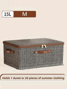 Foldable Portable Storage Box, Dust-Proof Clothes And Quilt Organizer, Spring-Loaded Home Storage Container - Convenient And Space-Saving, Suitable For Bedding, Fabrics, Spring Clothing And Quilt Storage, Outdoor Yard Storage, Back To School Season - Grey - View 9