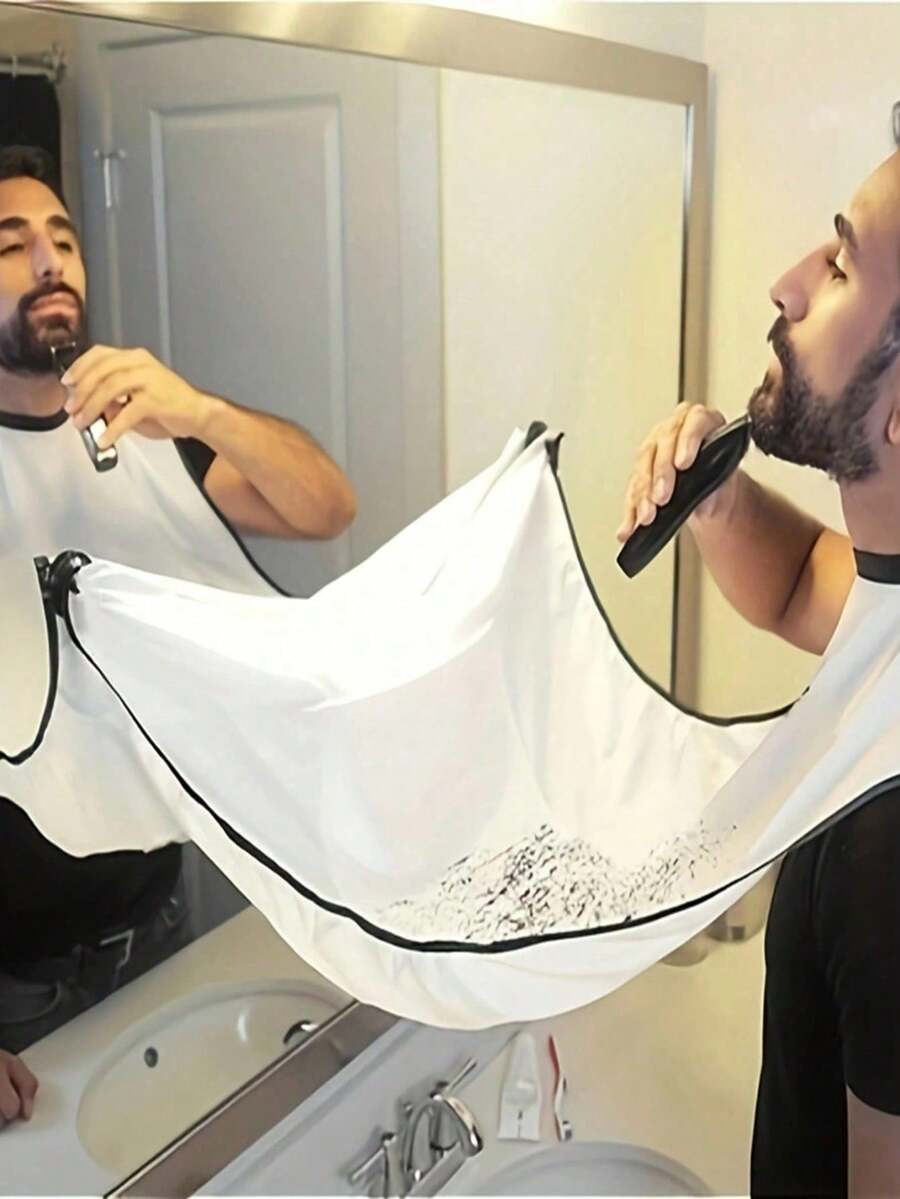 Valentine' S Men Day Gift 1 Set  Men's Bathroom Apron Men's Beard Apron Shaving Rack Shaving Beard Catcher Waterproof Bathroom Cleaning Men's Gifts, Hair Bib Shaving Shaving, Beard Styling Bib, Non-Staining Hair Dyeing Perm Hair Dressing Apron, Men's Bathroom Apron Men's Beard Apron Shaver Holder Shaving Beard Catcher Waterproof Flower Cloth Bathroom Cleaning Men's Gifts - 多款 - 查看 1
