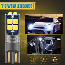 2pcs High Quality T10 W5W Super Bright Car Interior Reading Dome Light Marker Lamp 168 194 LED Auto Wedge Parking Bulbs Car Accessories