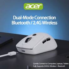 Acer OMR227 無線藍牙靜音滑鼠 多模連接 輕音按鍵設計 便攜小巧人體工學 適用於蘋果電腦商務辦公 黑色雙模 - 黑色雙模 - 查看 3