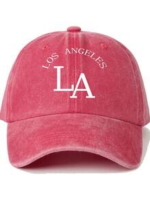 1 件 LA LOS ANGELES 创意印花帽，男女通用户外休闲时尚防晒可调节棒球帽，卡车司机帽，日常使用太阳帽 - 彩色 - 查看 12