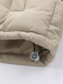 Autumn And Winter Outerwear Splicing Thickened Vest For Men 2025 New Model Tank Top, Horse Clip Thickened Plush Coat, Fall Outfits, Winter Outfits,Stand Collar Youth Vest Warm Slim Cotton Jacket, For Friends, Husband, Boyfriend Gifts - Khaki - View 7