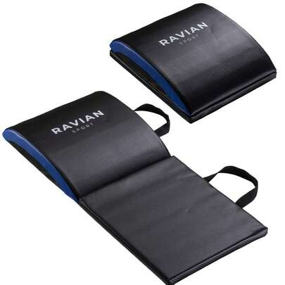 RAVIAN Sit Up Pad Fitness Mat For Ab Training – Ergonomic Core & Back Support For Full Range Motion, Crunches, Yoga, Home Gym Workout For Men & Women