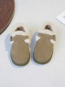 1 Pair Zhino Selected Winter New Girls Thick Sole Anti-Slip Waterproof Thermal Lined Warm Comfortable Snow Boots, Outdoor Casual Low-Top Boots