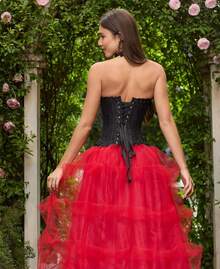 Corset Tops For Women, Bustier Shapewear Lingerie, Lace Waist Push Up Bodysuit - Màu xanh lam - Xem 11