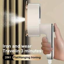 OBOVAY 1pc Mini Handheld Garment Steamer, 3-In-1 Portable Folding Travel Iron With Swivel Nozzle, 220V/240V EU Plug, Deep Wrinkle Removal, Battery-Free