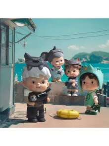 Miniature Squad Tin Alley Figurine Blind Box, Desk Decor, Holiday/Birthday Gift