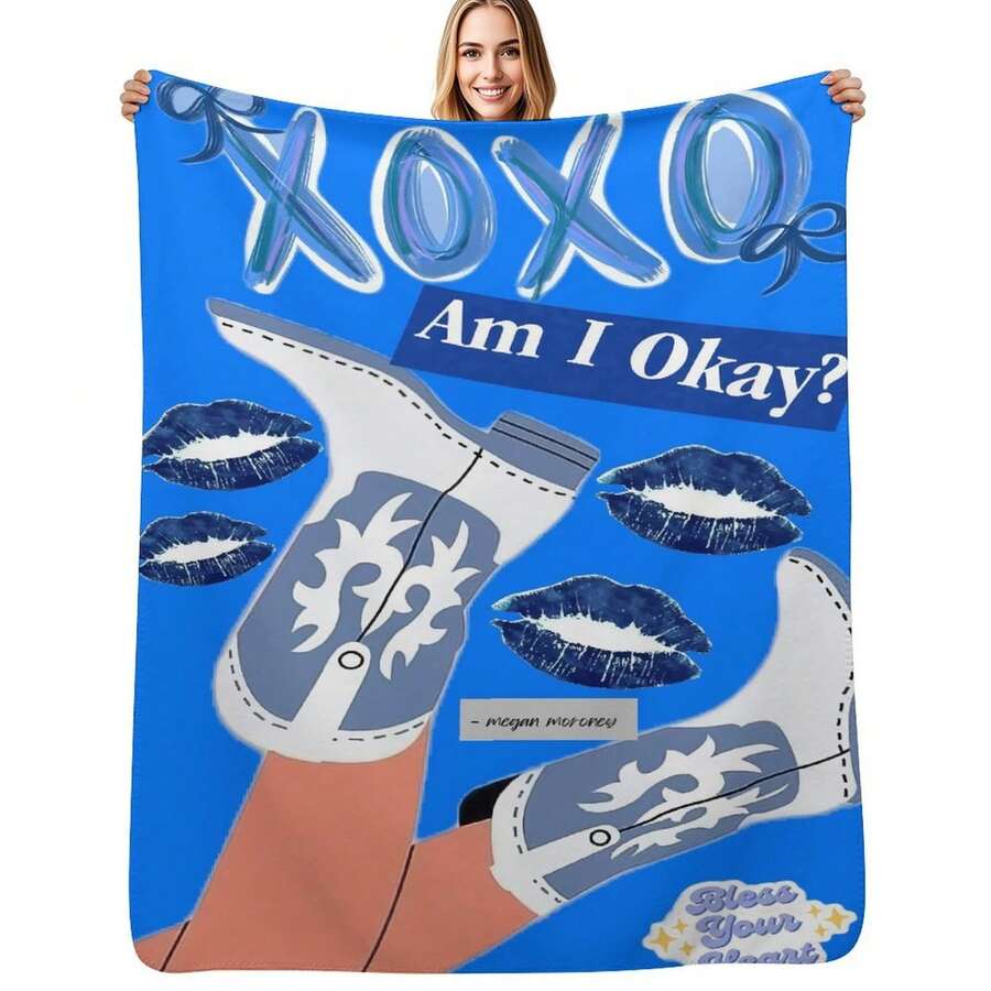 Megan Music Flannel Throw Blanket – Soft, Lightweight, All-Season Decorative Blanket For Couch Or Sofa With Vintage Pop Art Design, Machine Washable - Nhiều màu - Xem 1