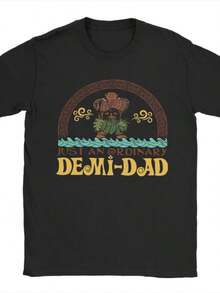 Funny Moanas Maui Stronge T Shirts Men Cotton Vintage T-Shirt Crew Neck Just An Ordinary Demi Dad Tees Short SLeesve Clothing Gift - 黑色 - 查看 1