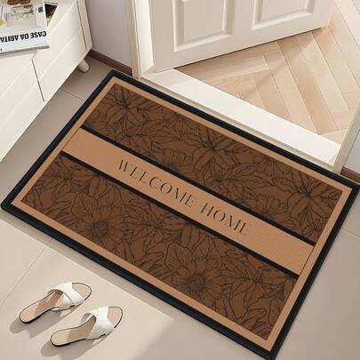 1件装户外防滑门垫，字母印花，室内地毯，浴室垫，厨房垫，装饰地毯，多功能走廊垫，柔软舒适，易于清洁，适用于室内/室外入口、卧室、家居装饰