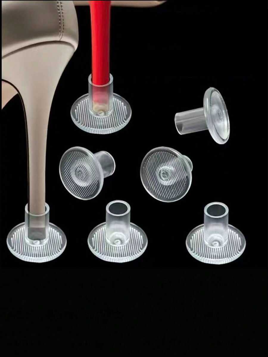 2 件防滑耐磨薄跟垫，降噪高跟鞋保护垫 - 無色 - 查看 1