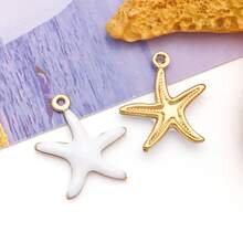 2pcs Starfish Charms Stainless Steel Star Charm Enamel Ocean Aniaml Charms For Jewelry Making Bracelets Earrings Necklaces Crafts - Multicolor - View 14