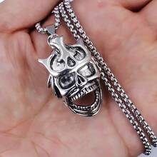 قلادة صليب من الفولاذ المقاوم للصدأ بسلسلة حديدية هيب هوب لا تبهت، قلادة للرجال والنساء، إكسسوارات شخصية، هدايا للأعياد مثل عيد الميلاد وعيد الهالوين، هدايا للأحباء والصديقات والآباء والأصدقاء الذكور