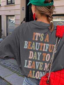 Ladies' Colorful Printed Round Neck Short Sleeved Simple Daily Summer T-Shirt. Graphic Tees Women Black Top - Dark Grey - View 6