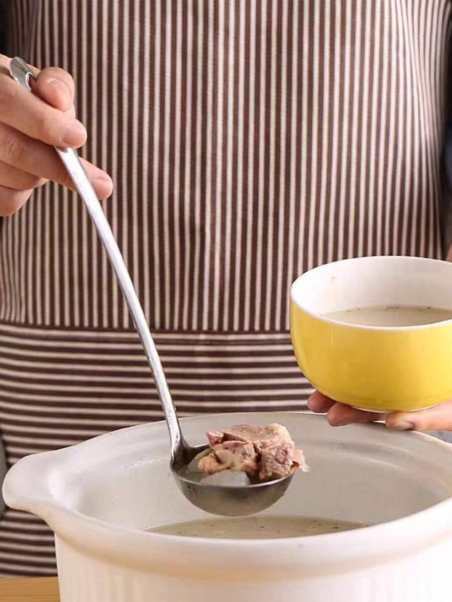 1/2/5 Stücke Edelstahl Suppenkelle, Topfkelle, dicke Löffel für gewerbliche Gastronomie, Zuhause Suppenlöffel