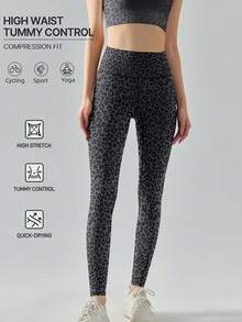 Quần legging bó sát cạp cao họa tiết da báo nhiều màu sắc, co giãn, thoáng khí, phù hợp cho chạy bộ, tập luyện, leo núi, đạp xe, Pilates, Yoga và các hoạt động thể thao mùa xuân. - Nhiều màu - Xem 3