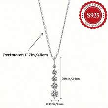 1 Opal Elegant Women's Necklace S925 Sterling Silver Adjustable Anti-Allergic Exquisite Jewelry, Valentine's Day, Christmas And Birthday Gifts For Mother, Daughter And Girlfriend Daily Light Luxury Winter Wear Gifts - 銀色 - 查看 5
