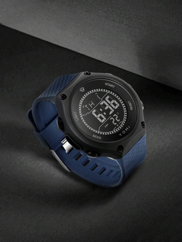 TOMI TOMI Men's Stylish Large Dial Sports Digital Watch, Suitable For Daily Life