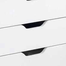 Vinsetto Seven-Drawer Filing Cabinet, With Wheels - White - default - View 8