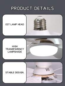 6-Blade LED Ceiling Fan With Light And Remote Control, E27 Base, 40W Dimmable LED Ceiling Fan Suitable For Bedroom And Living Room, 3 Wind Speeds, Timer, Night Light Function