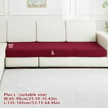 1件装防水玉米绒弹力沙发垫套客厅弹力沙发垫套家居装饰沙发套 - 酒紅 - 查看 14