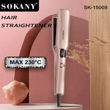 SOKANY 15009 Multifunctional Ceramic Flat Iron, 3-In-1 Straightening, Curling And Waving. Negative Ion Hair Straightener. With LCD Display, Adjustable Temperature Up To 230°C, Suitable For Different Hair Types, Fast And Efficient. Heat-Resistant Exterior Design. For Home And Professional Salon Use. - EU C Type Plug(220-240V) - View 9