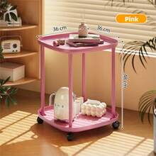 1 件北欧现代简约可移动沙发边桌，多功能储物咖啡桌，适用于卧室、客厅