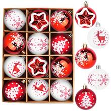 12 piezas de decoraciones navideñas con ganchos, decoraciones colgantes para el árbol de Navidad