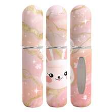 Cute Cartoon Animal Print Refillable Perfume Atomizer – Pink Marble Travel Spray Bottle - Multicolor - View 10