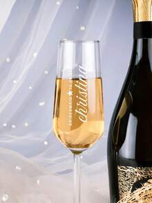 1/6/12pcs Customized Bridesmaid Champagne Glass, Single Champagne Glass Crystal Label Stickers, Personalized Champagne Glass Crystal Label Stickers